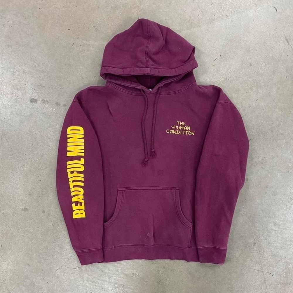Jon Bellion The Human Condition Beautiful Mind 2016 Tour Burgundy Hoodie Size XL